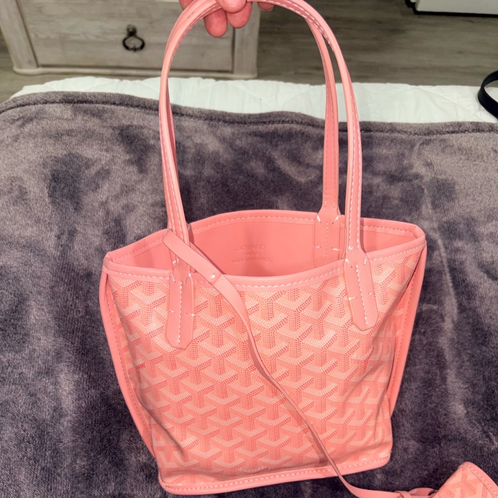 Pink monogram handbag